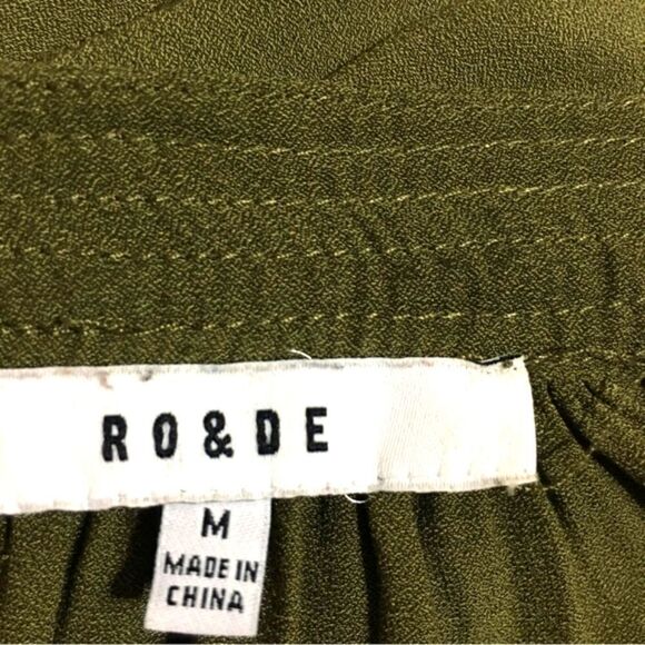 RO & DE Green Peasant Top Size M - Picture 9 of 9